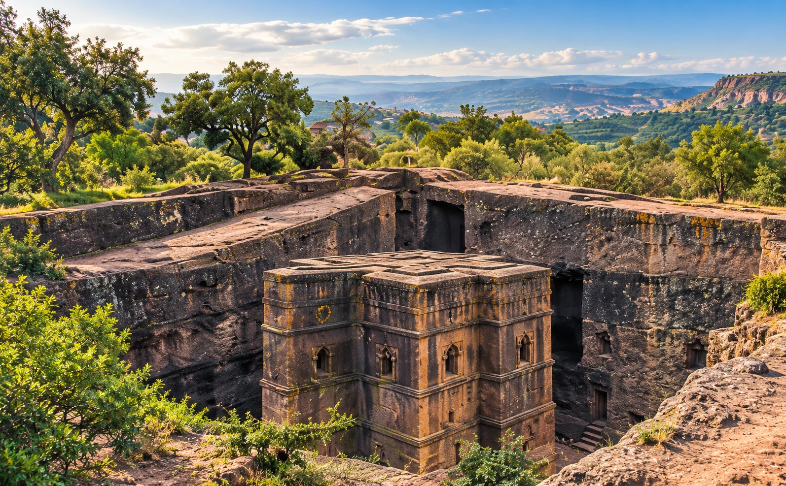 Rock-hewn church in Lalibela, Ethiopia