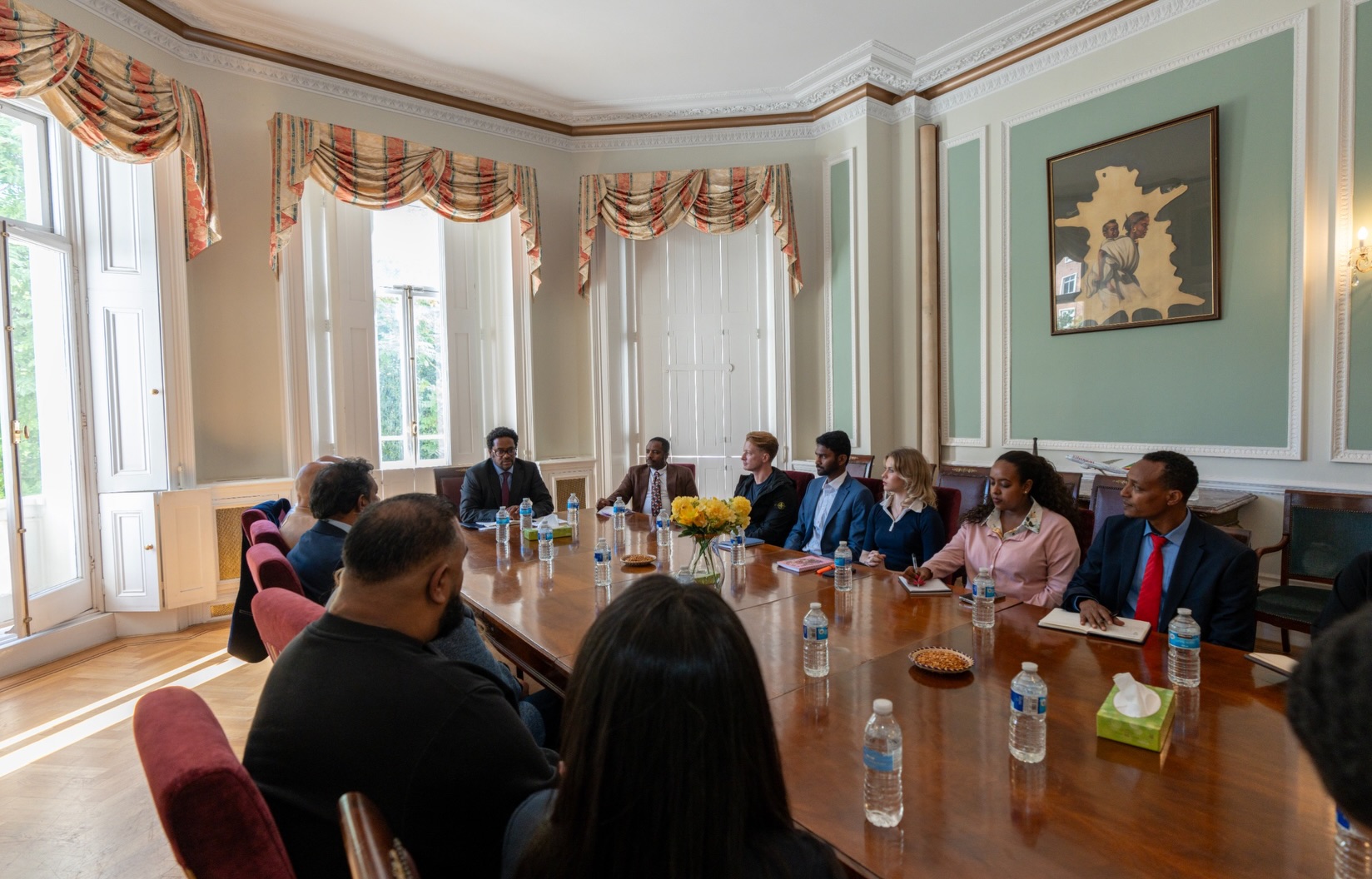 Illustrative delegation discussion — replace with official event photo five
